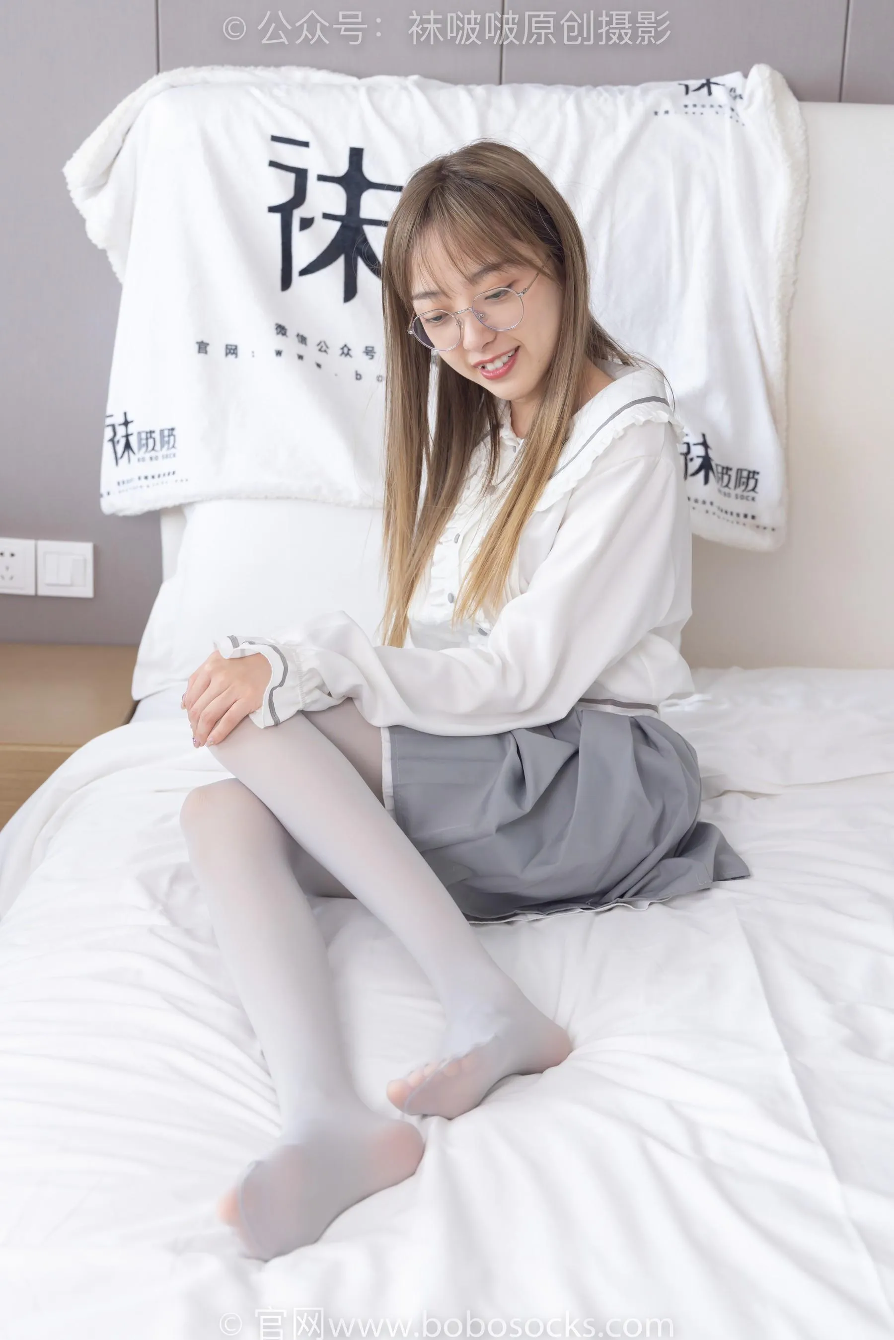 [BoBoSocks袜啵啵]NO.213 稚予-黑皮鞋、厚灰丝[23] [53P]插图8